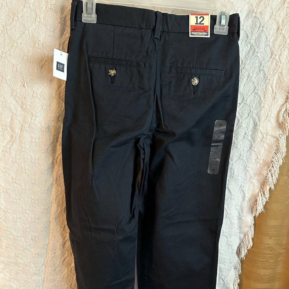 Size 12 boys regular navy blue pants gap